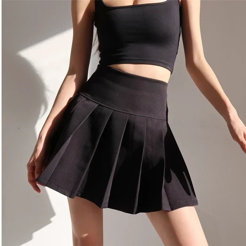 American School Y2k Style Summer Short Pleated Skirt For Women 2024 High Waist Sexy Hotsweet Mini Skirts Female