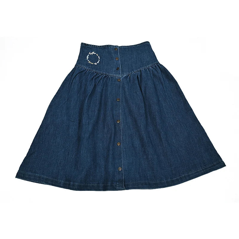 Denim blue family set girls dress boy casual shirt baby rompers family sbling set long sleeves children clothes logo embroidery