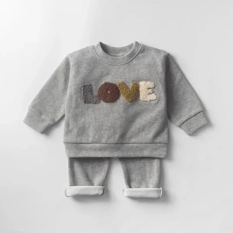 DGUKYM Spring Autumn New Babies Clothes Outfits Born Baby Boy Outfits Little Girls Boys Pullovers Tops+Pants 2PCS Baby Stuff