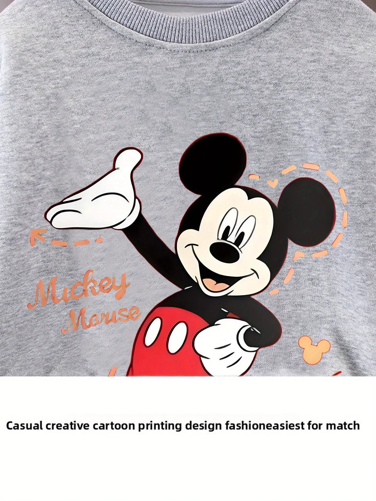 Spring Autumn Cartoon Printed Children Casual Sweatshirt Sets Kids O Neck Pullover and Pant Two Piece Set Baby Boys Hoodies Set