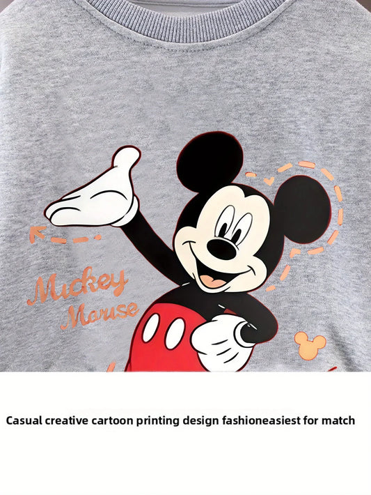 Spring Autumn Cartoon Printed Children Casual Sweatshirt Sets Kids O Neck Pullover and Pant Two Piece Set Baby Boys Hoodies Set