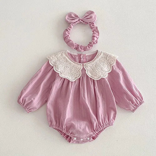 2025 New Autumn 1-5Yrs Girl Party Dress Baby Girl Romper Long Sleeved Cotton Splicing Kids Princess Dresses Sister Clothes