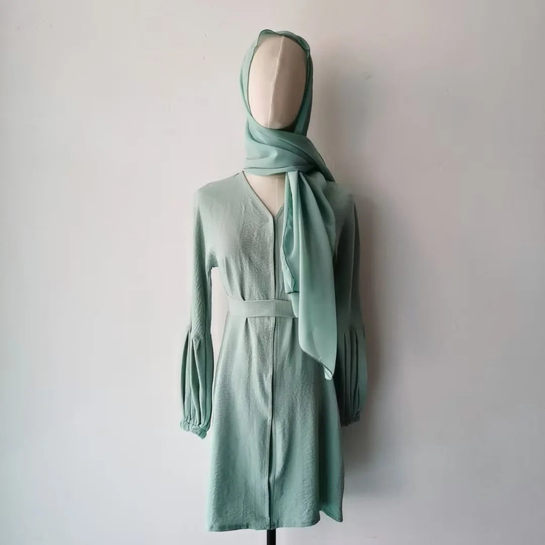 Modest Kaftan Hijab Dresses for Kids Open Khimar Kimono Abaya Dubai Luxury Muslim Sets Islam Kebaya Jalabiya Eid Ramadan Caftan