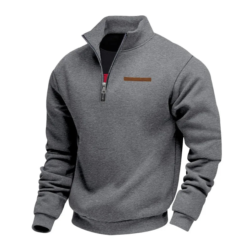 American autumn and winter heavy fleece long-sleeved men's sweater,