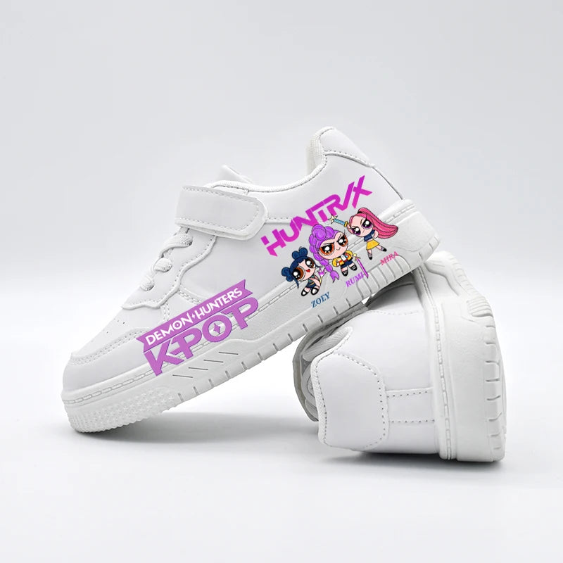 Kids KPOP Casual Shoes Children's New Fashion Valentine's Day Printed Sport Shoes Girls Anti-slip Outdoor Breathable Sneakers