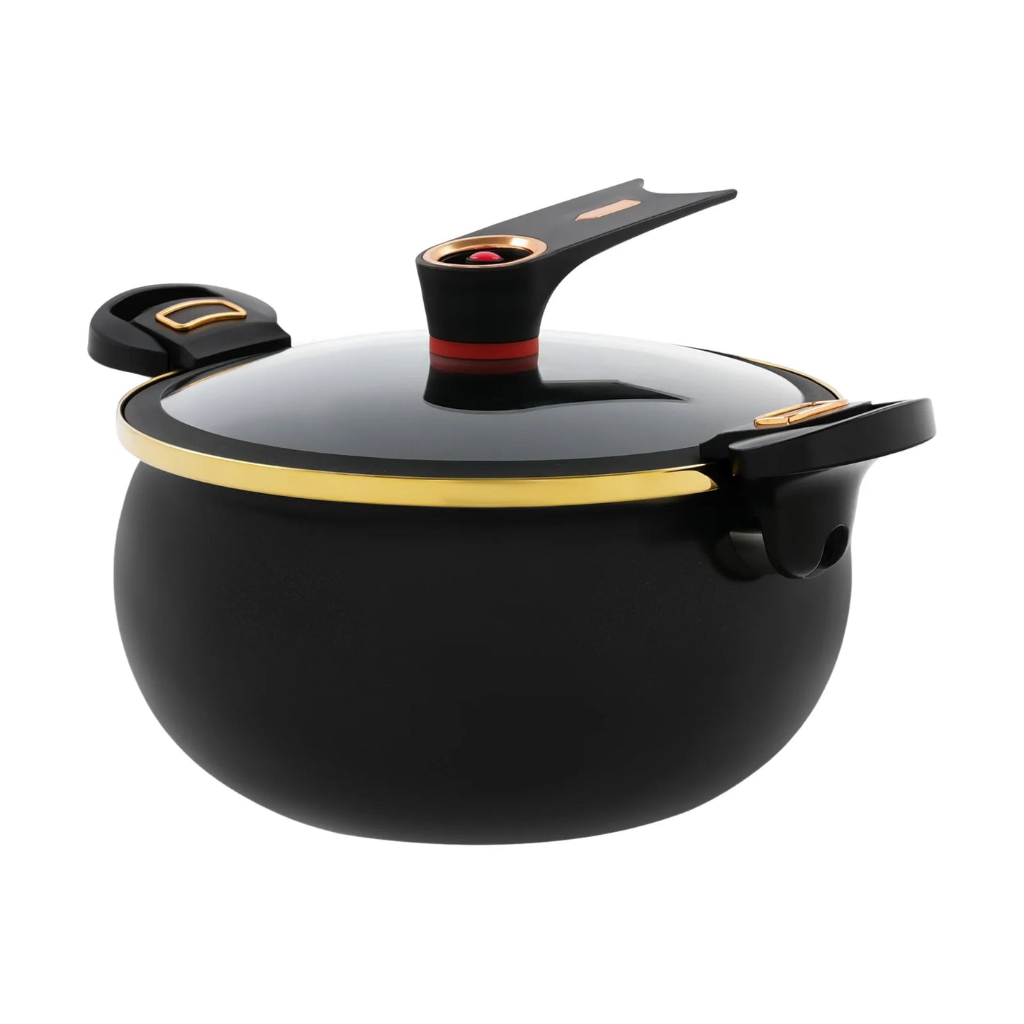 Iron Micro Pressure Cooker, 8.45Qt Capacity Non-Stick Pot with Safe Auto Pressure Release Valve for Induction Gas Electric Stove