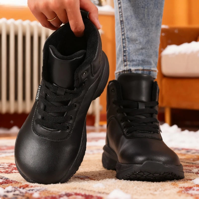 Women's Wide Toe Barefoot Snow Boots Waterproof Minimalist Comfort Sneakers Multi Functional Warm Women's Tennis Shoes 2025 New