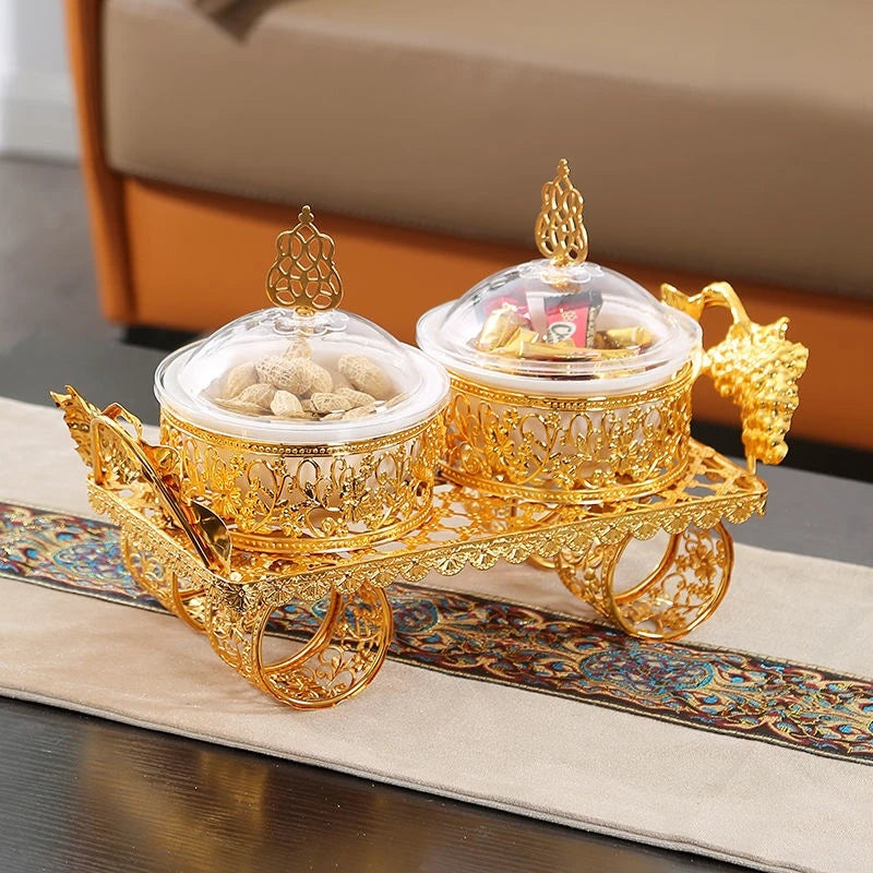 GP18 King car fruit metal plate, 6 in 1, portable, stylish, iron, dried fruit, aperitif, fruit, aperitif plate and tray