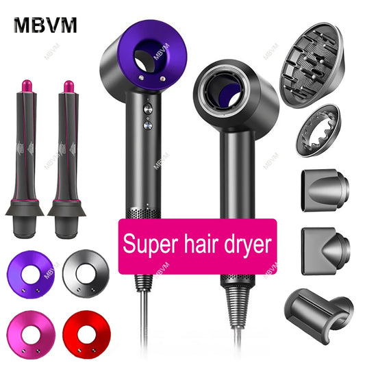 Super Leafless Hair Dryer 5 in 1 Hair Dryer 220V Professional Haircare 1600W Powerful Air Blower Negative Ionic Salon Style Tool