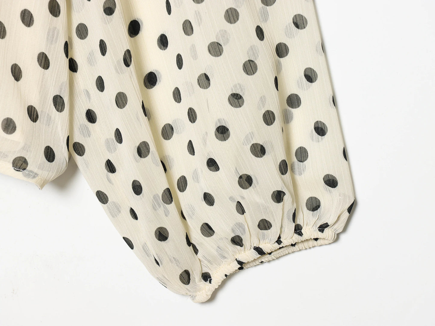 KONDALA Women Trendy Polka Dot Blouse Bow Tie O-Neck Shirt New Fashion 2026 Spring Summer Holiday Party Elegant Mujer Blouse