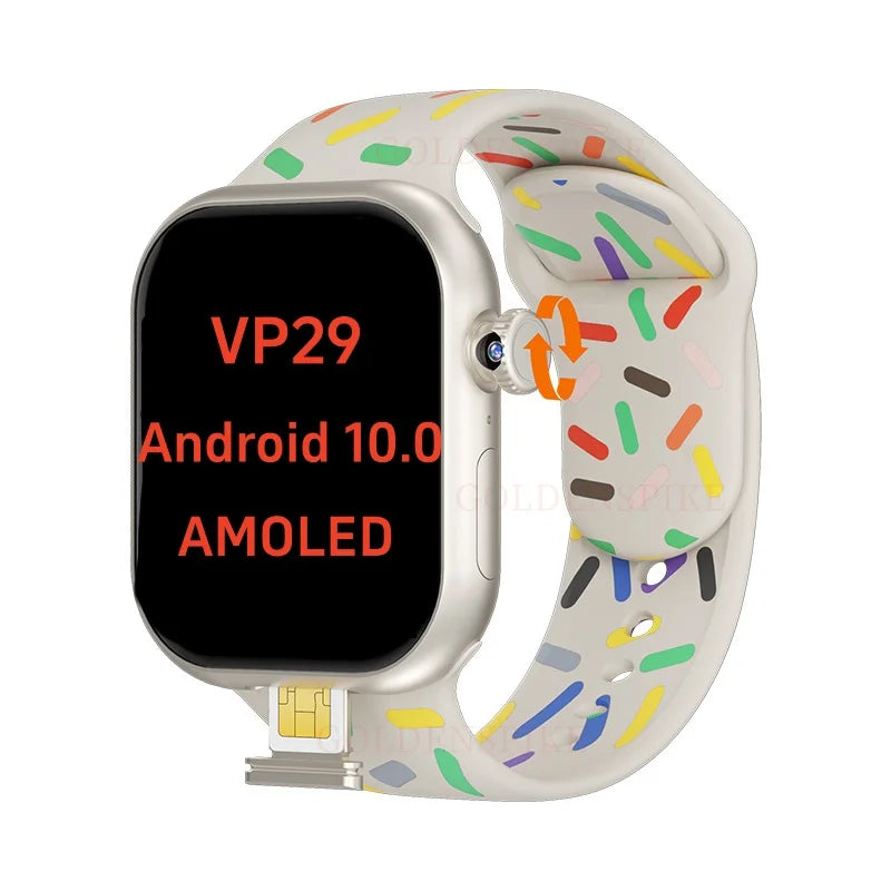 VP29 Smart Watch 5G Android 256GB Storage 4G/5G LTE Sim Card GPS WIFI 2.29 inch 490*580 Amoled NEW Smartwatch Rotary Camera