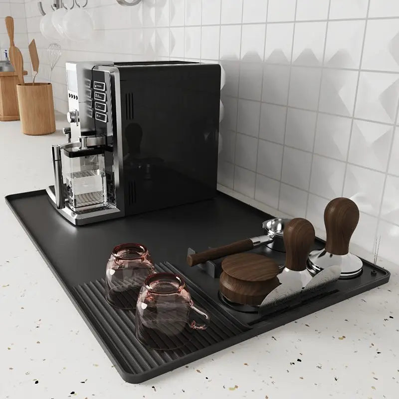 Silicone Coffee Mat Tamper Pad Heat Resistant Coffee Countertop Protector Anti-spill Under Coffee Maker Espresso Machine Pad