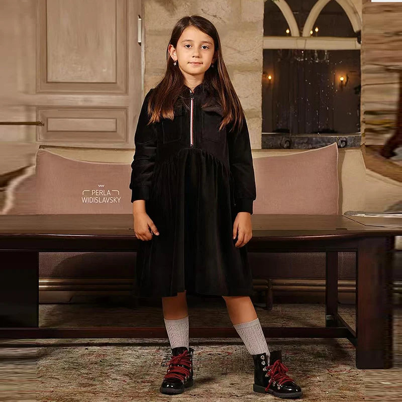 Children clothing autumn winter girls dress baby boy shirt set family matching clothes maxi skirt with pocket kids family set