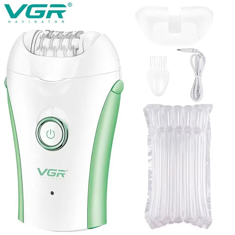VGR Rechargeable Women Epilator Electric Female Epilator For Face Hair Removal Machine For Facial Legs Body Bikini Hair Remover