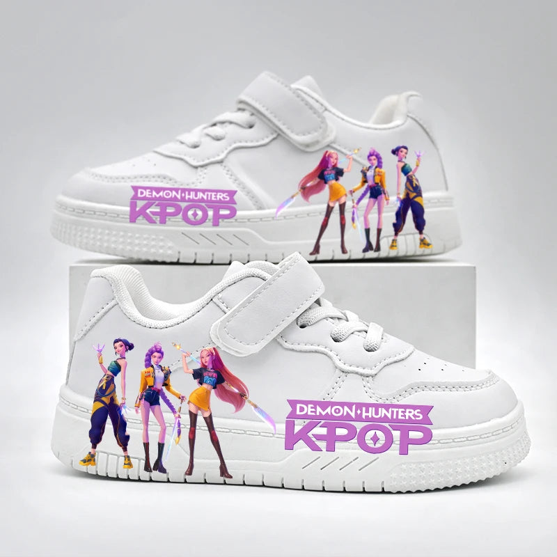 Children's Student Fashion Casual Shoes Kids New Design KPOP White Sport Shoes Boys Girls Anti-slip Outdoor Breathable Sneakers