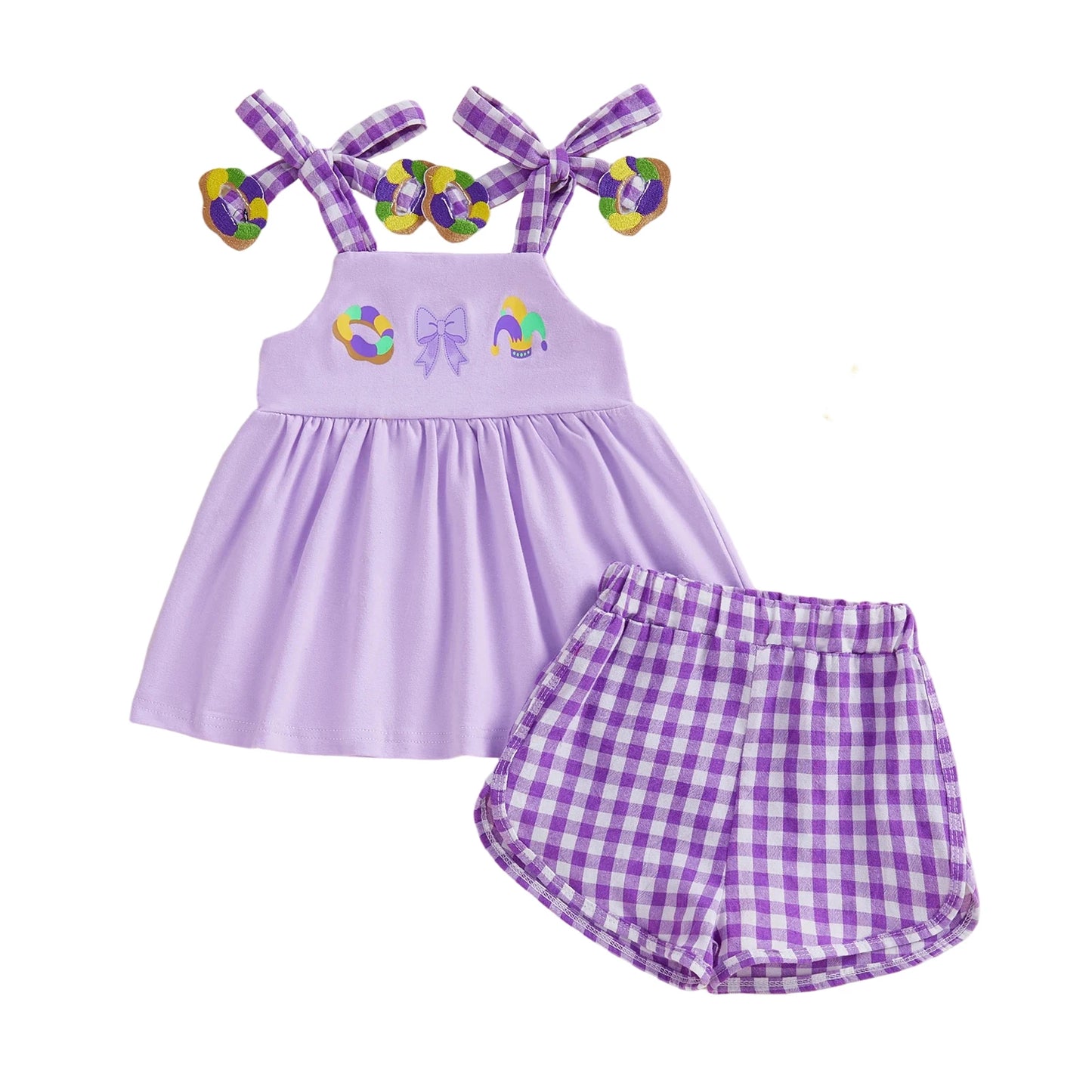 Girls Summer Floral Print Ruffle Sleeveless Top and Denim Shorts Set for Toddler Kids Beach Outfit 2 Piece Suit
