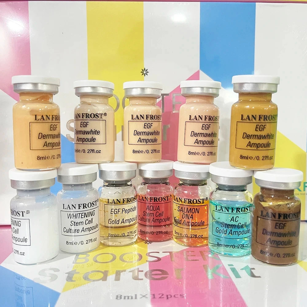 Korea 8ml BB Cream Glow Ampoule Essence Kit Woman&Man Facial Niacinamide/Salmon DNA Foundation Moisturizing Skin Care Beauty