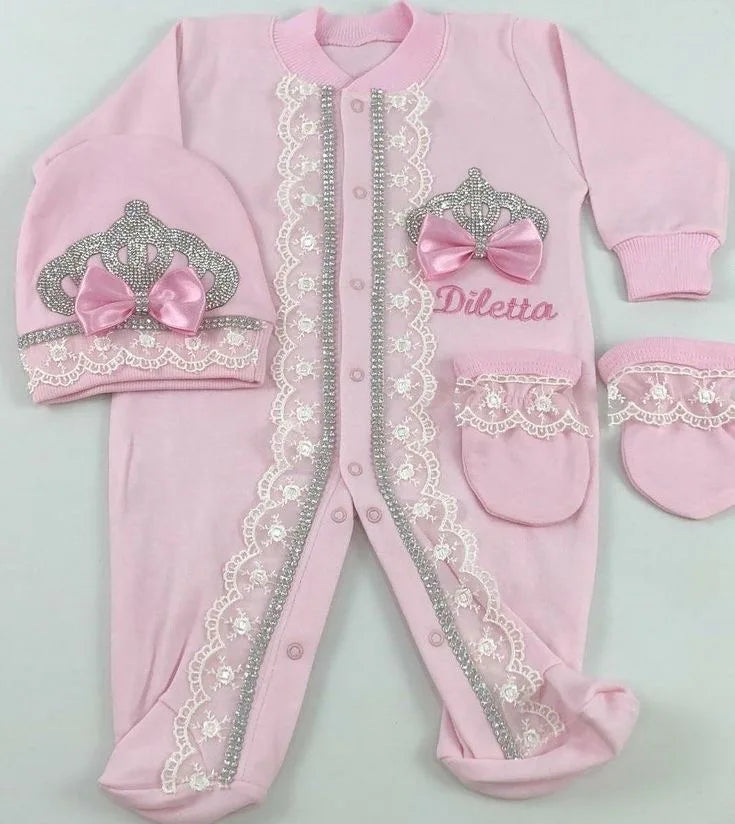 Dollbling Pearly Crown Onederful Boho Nursery Birthday Girl Mauve Dusty Pink Outfit French Lace Bodysuit Cake Smash Shirt Set