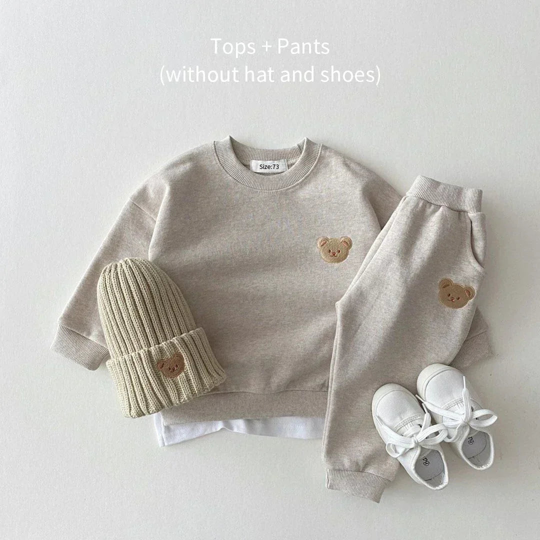 DGUKYM New Kids Sports Bear Suits Fashion Toddler Baby Boys Girl Fall Clothes Sets Clothing Set Sweatshirt Pants 2pcs Outfits