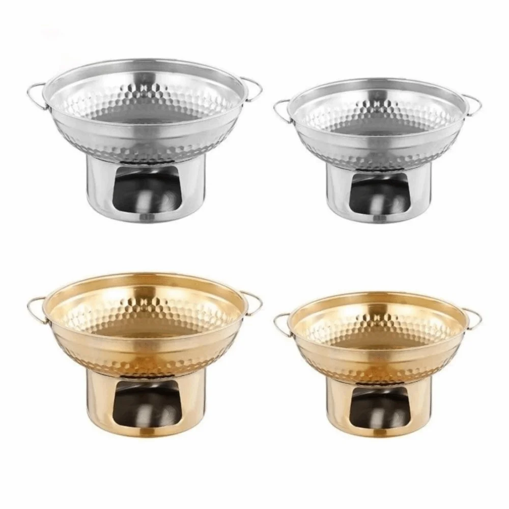 Modern 20/22cm Stainless Steel Hot Pot Fast Heating Thickened Double Ears Hot Pot Round Large Capacity Thai Hot Pot Outdoor