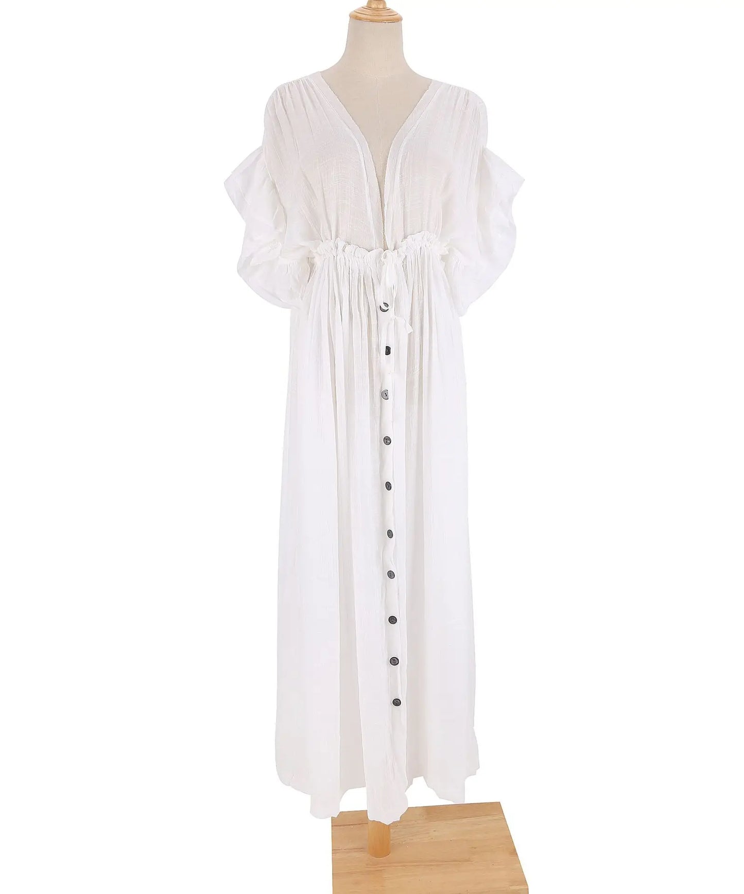 Womens Plus Size Swimsuit Cover Up Deep V Neck Bathing Suit Swimwear Bikini Coverup Long Split Kaftan Kimono Dress