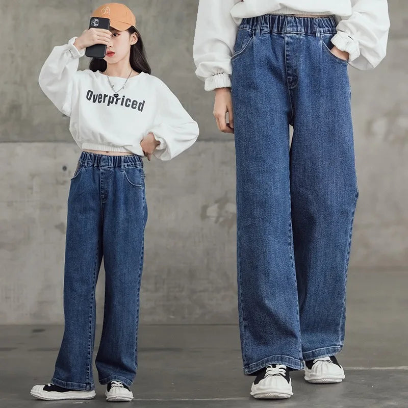 Kids Clothes Baby Girls Pants Sweatpants Children's Clothing Denim jeans Autumn Streetwear Spring Casual Kids Pants