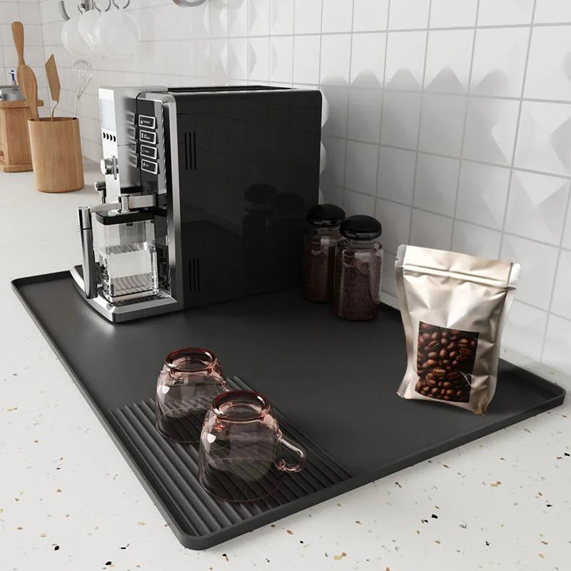 Silicone Coffee Mat Tamper Pad Heat Resistant Coffee Countertop Protector Anti-spill Under Coffee Maker Espresso Machine Pad