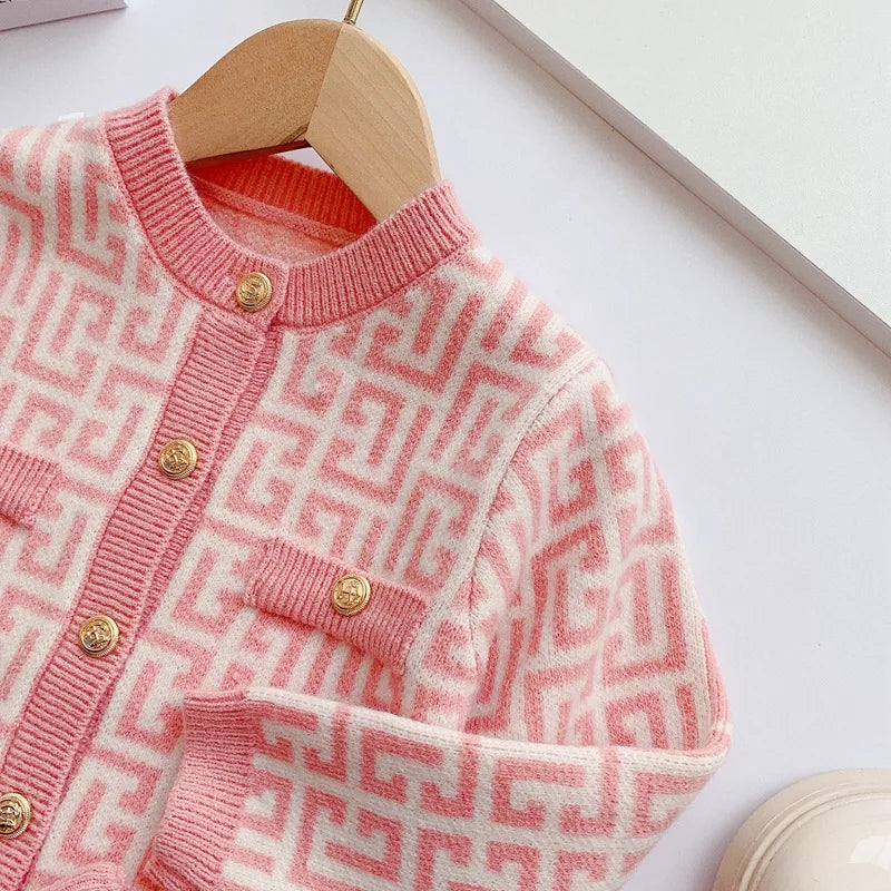baby Girls clothes set Winter Knitting Long Sleeves Princess Top Skirt 2pcs Birthday Designed Uniform Fall Party Clothing 1-10Ys