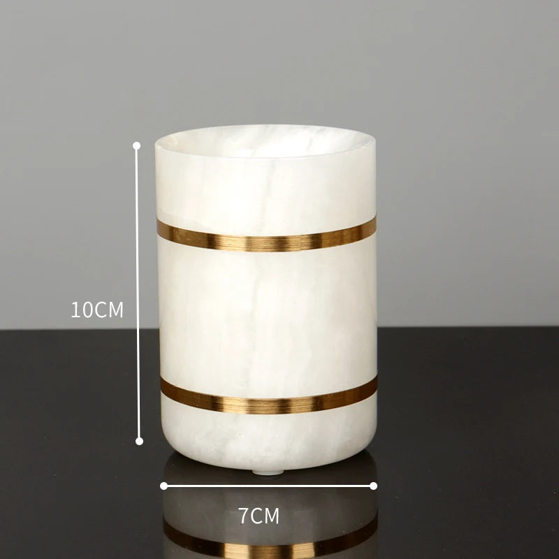 White Onyx Natural Marble Bathroom Accessories Set Gold Luxury Soap Dispenser Soap Dish Tray Toothbrush Holder Bathroom Set