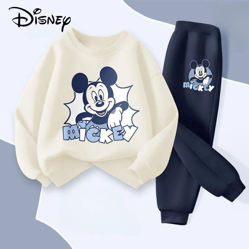 New Spring and Autumn Children's Hoodies Sets Cartoon Printed Boys Sweatsuit Kids Pullover and Long Pant Two Piece Sets Clothing