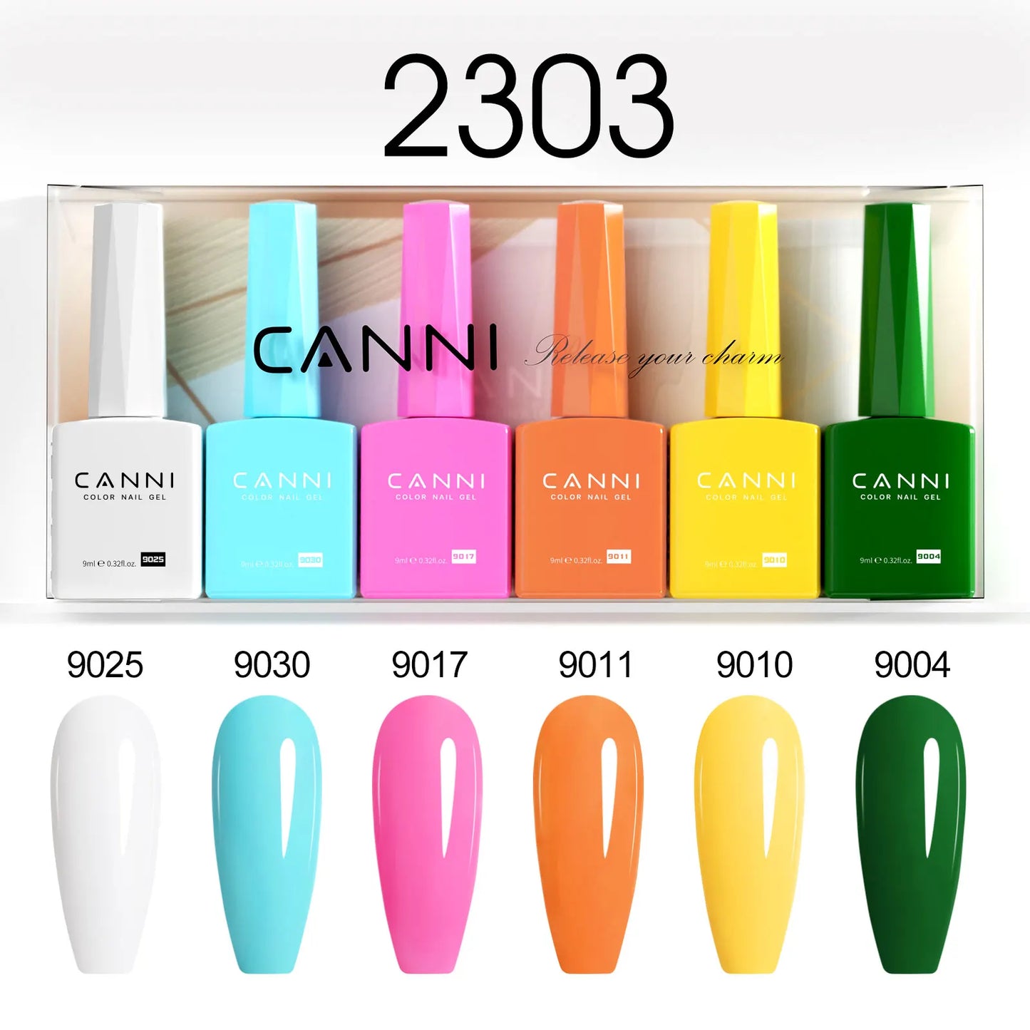 6pcs/kit CANNI HEMA TPO FREE Nail Gel Polish Set Gorgeous Color Semi Permanent Soak off UV LED Gel Nail Varnish Christmas Gift