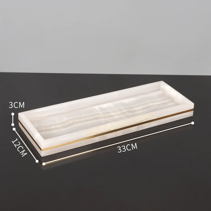 White Onyx Natural Marble Bathroom Accessories Set Gold Luxury Soap Dispenser Soap Dish Tray Toothbrush Holder Bathroom Set