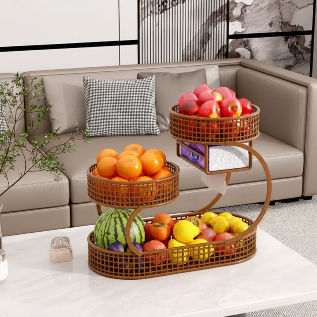 Luxury Fruit Tray Elegant Candy Display Plate Sofa Table Snack High Aesthetic Value Dry Fruit Tray Neifeng Storage Organizer
