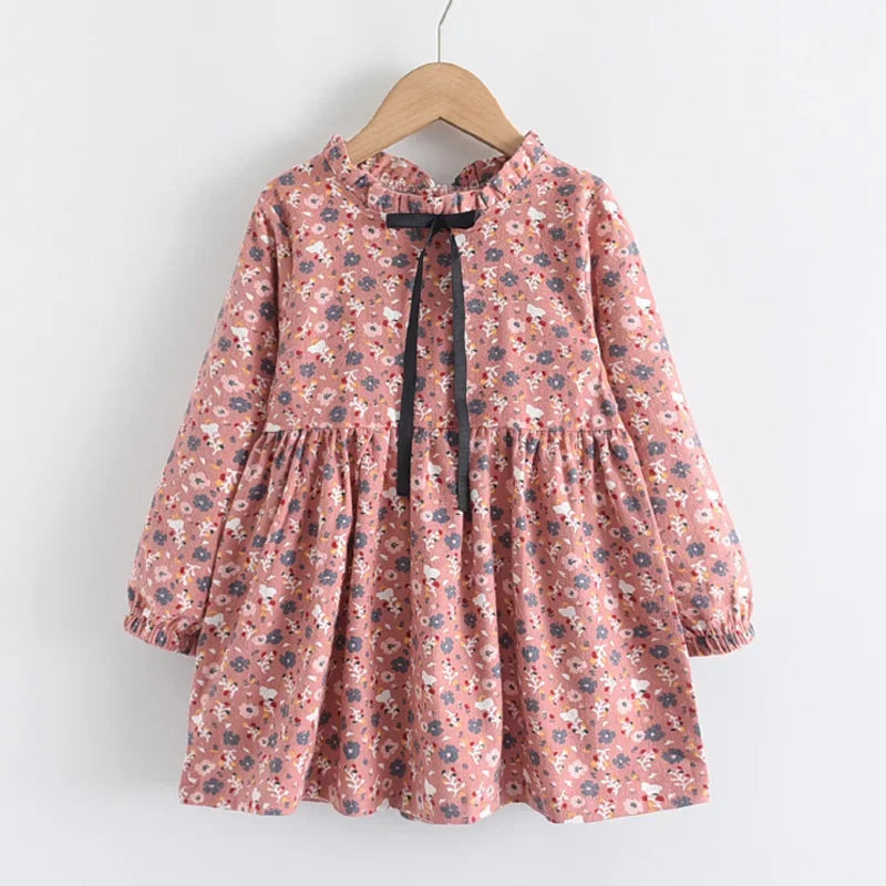 Bear Leader Autumn Winter Girls Sweater Long Sleeve Dress Vest Stripe Party Girl Baby Retro Knitted Wool Dress Casual Vestidos