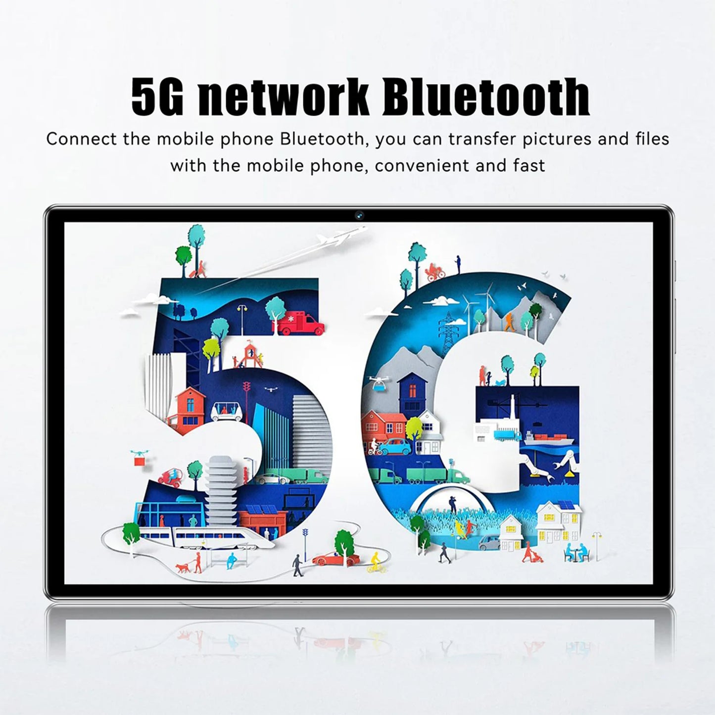 2025 New 10.1 Inch Octa Core Android Tablets 6GB RAM 128GB ROM 4G Dual SIM Network AI Speed-up Tablet Bluetooth WiFi 6000mAh