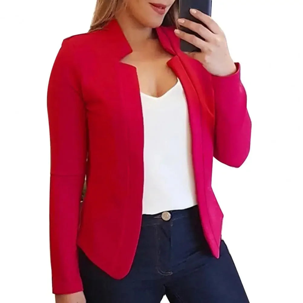 Spring Women Blazer Jacket 2024 Female Long Sleeve Thin Coat Open Stitch Blazer OL Womens Basic Jackets and Coats Femme Tops