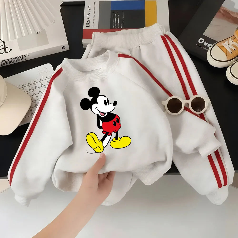 Boys Long Sleeve O Neck Printed Hoodies and Long Pants Two Piece Sets Kids Casual Tracksuit Children's Sweatshirt Set Autumn New