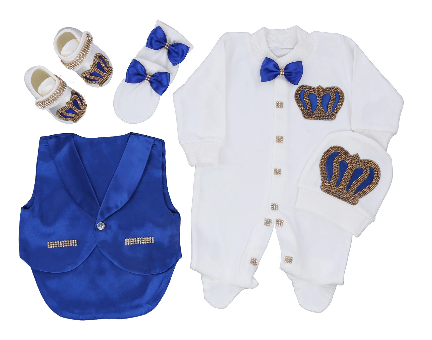 Baby Boy Formal Wedding Suit Toddler 0-1y Outfit Kids Vest Blazer Gentleman Clothes Long Sleeve Layette Outfit