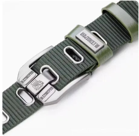 Men Pin Buckle Belt Canvas Belt Men'Fashion Nylon Belt, Jeans Belt, Military Training Thickened Denim BeltTrend,Outdoor Casual