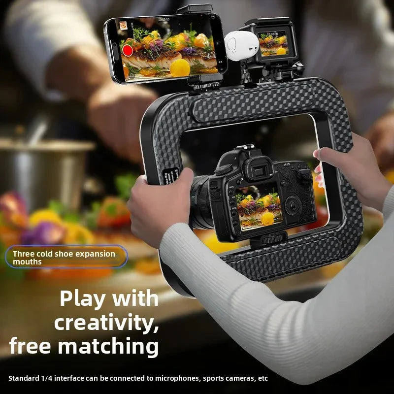 Portable Handheld Ring LED Light New Rabbit Cage Lighting Photography Lamp for Mobile Live Broadcast Selfie Light Decoration