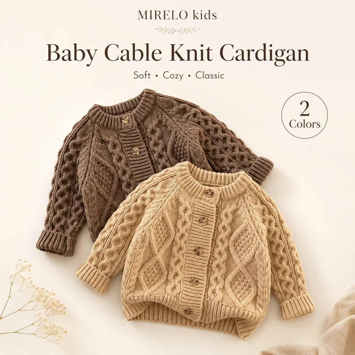 Autumn Sweater Children's Clothes Sweater Knit Cardigan for Girls Boys Long Sleeve Keep Warm Thickened Jacket Outfit Coat