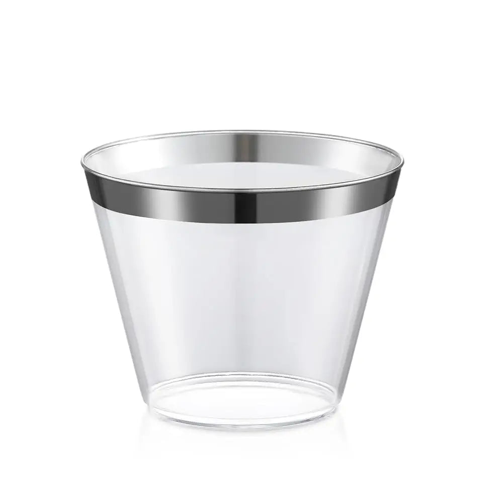 600 Pcs Silver Plastic Dinnerware Set For 100 Guests, Disposable Plastic Plates For Party Wedding Birthday, 100 Dinner Plates,