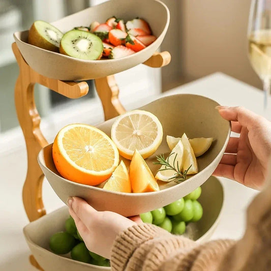 2/3 Layer Fruit Plate Home Snack Dish Creative Candy Dish Modern Dried Fruit Basket Living Room Plastic Cake Stand Snack Plates