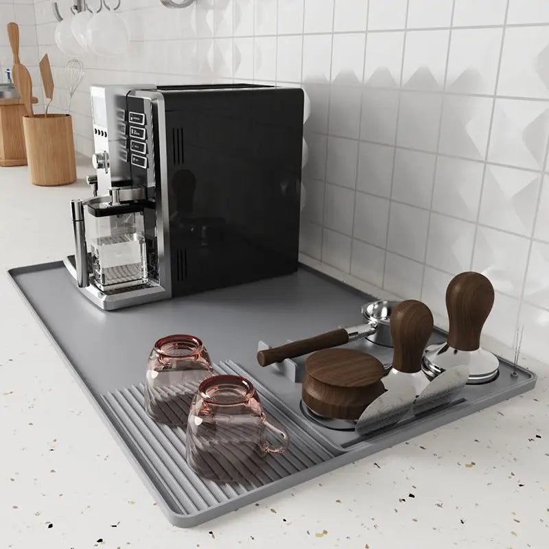 Silicone Coffee Mat Tamper Pad Heat Resistant Coffee Countertop Protector Anti-spill Under Coffee Maker Espresso Machine Pad