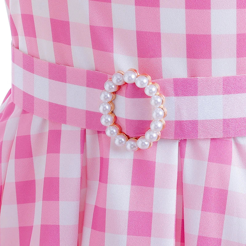 New Movie Girls Costume for Kids Girls Cosplay Birthday Party Princess Dress Pink Halloween Carnival For Girls Clothes