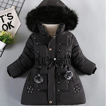 Autumn Winter Girls Jacket Keep Warm Hooded Windproof Outerwear Birthday Christmas Girls Coat 4 5 6 7 8 9 10 Years Kids Clothes