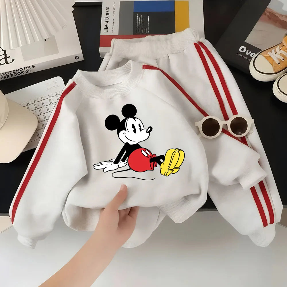 Boys Long Sleeve O Neck Printed Hoodies and Long Pants Two Piece Sets Kids Casual Tracksuit Children's Sweatshirt Set Autumn New