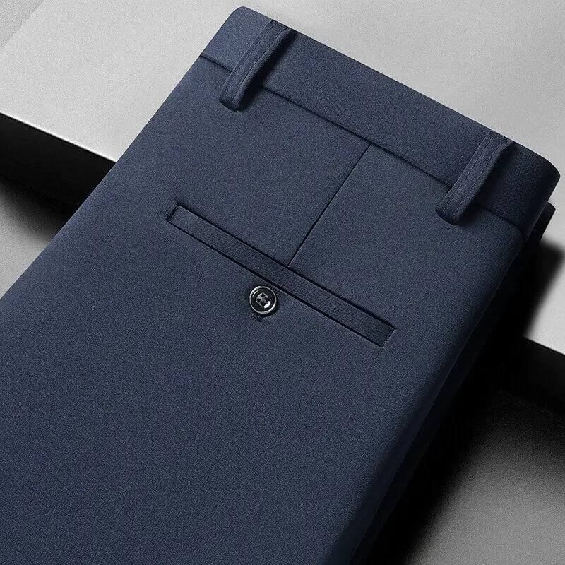 10 color casual pants, men's business casual suit pants, loose straight summer thin stretch suit pants