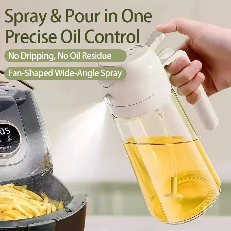 Press Type Glass Oil Spray Dispenser Oil Bottle Spray Kitchen Tool Barbecue Baking Air Frying Pan Camping BBQ YH002