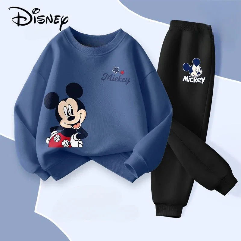 New Spring and Autumn Children's Hoodies Sets Cartoon Printed Boys Sweatsuit Kids Pullover and Long Pant Two Piece Sets Clothing